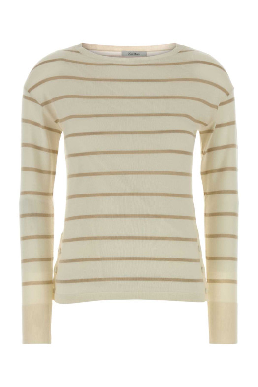 Embroidered cashmere blend Tabella sweater Blue MAX MARA (2611361038600)