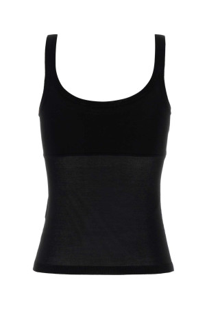Black viscose blend Biada tank top MAX MARA (2611361443600)
