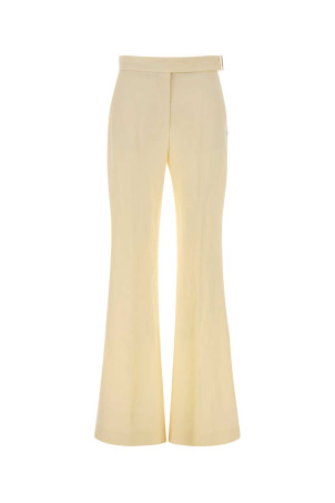 Pastel yellow viscose blend Piacere pant SPORTMAX (2612131093600)