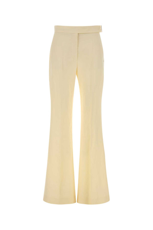 Pastel yellow viscose blend Piacere pant SPORTMAX (2612131093600)