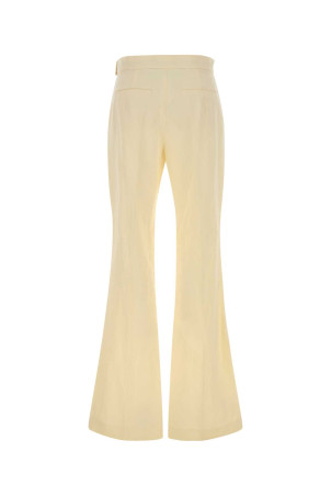 Pastel yellow viscose blend Piacere pant SPORTMAX (2612131093600)