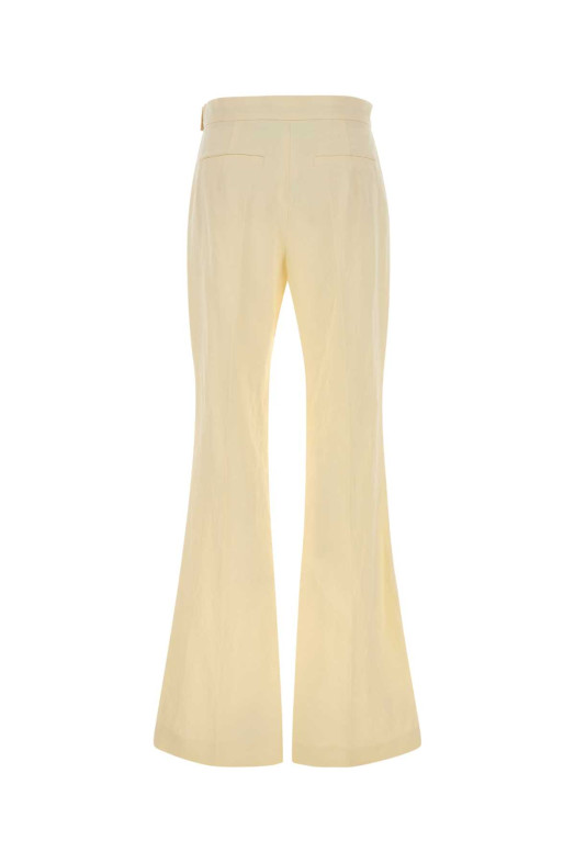 Pastel yellow viscose blend Piacere pant SPORTMAX (2612131093600)