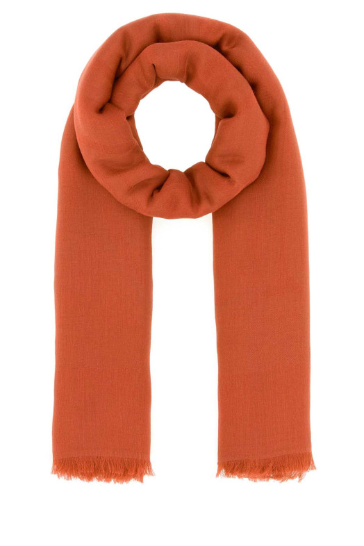 Оранжевый шарф Aeremi из смешанного хлопка MAX MARA (2614541012600)