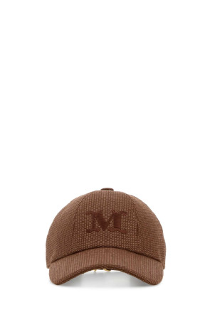 Brown raffia Circense baseball cap Blue MAX MARA (2614571012600)