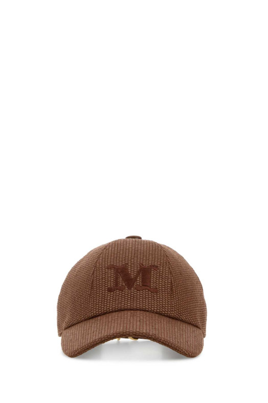 Brown raffia Circense baseball cap Blue MAX MARA (2614571012600)