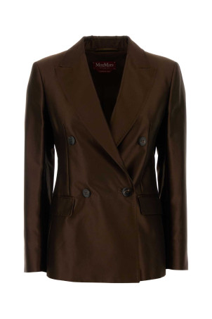 Chocolate taffeta Peccati blazer MM STUDIO (2616041081600)
