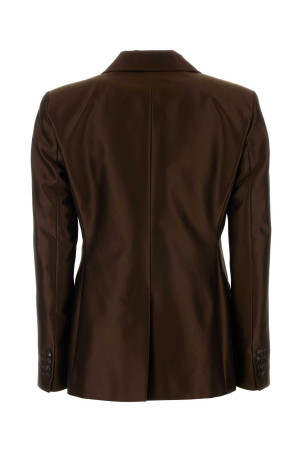 Chocolate taffeta Peccati blazer MM STUDIO (2616041081600)