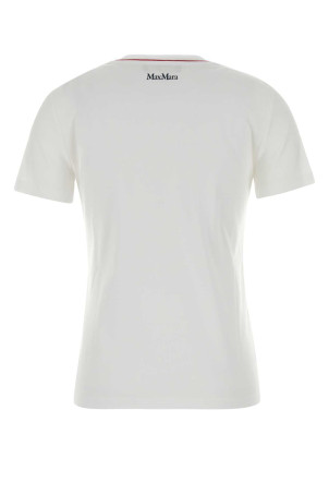 White cotton Pugnale t-shirt MM STUDIO (2616971011600)