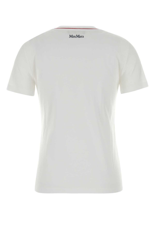 White cotton Pugnale t-shirt MM STUDIO (2616971011600)
