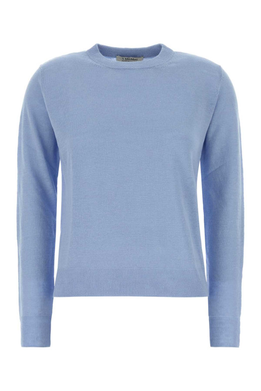 Powder blue linen Fervore sweater Blue S MAXMARA (2619361023600)