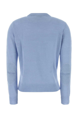 Powder blue linen Fervore sweater Blue S MAXMARA (2619361023600)