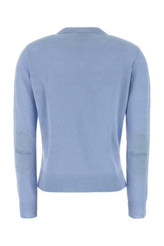 Powder blue linen Fervore sweater Blue S MAXMARA (2619361023600)