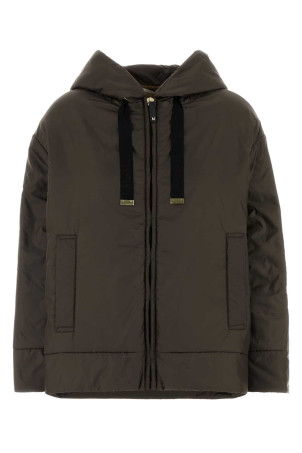 Brown polyester Daria padded jacket MM THE CUBE (2619481054600)