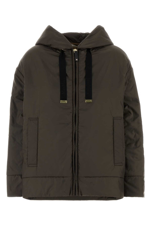Brown polyester Daria padded jacket MM THE CUBE (2619481054600)