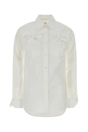 White stretch poplin shirt MOSCHINO (261D02040431)