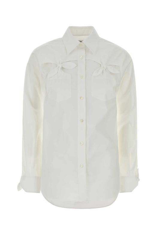 White stretch poplin shirt MOSCHINO (261D02040431)