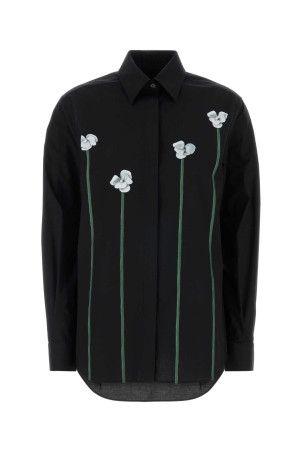 Black stretch poplin shirt MOSCHINO (261D02210431)