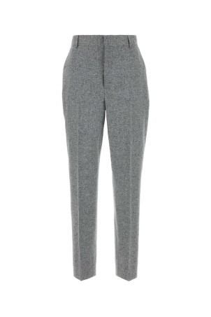 Melange grey silk blend pant MOSCHINO (261D03240414)