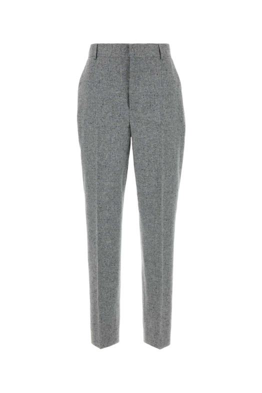 Melange grey silk blend pant MOSCHINO (261D03240414)