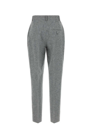 Melange grey silk blend pant MOSCHINO (261D03240414)
