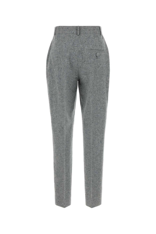 Melange grey silk blend pant MOSCHINO (261D03240414)