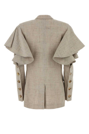 Melange sand jersey blazer MOSCHINO (261D05110420)