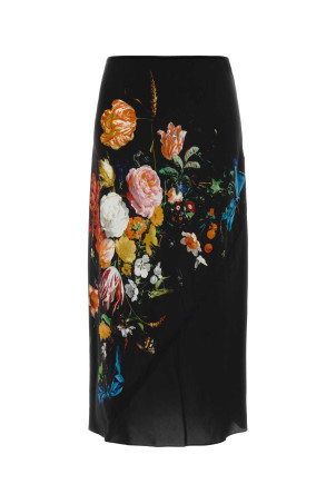 Black satin skirt DRIES VAN NOTEN (2620108024087)
