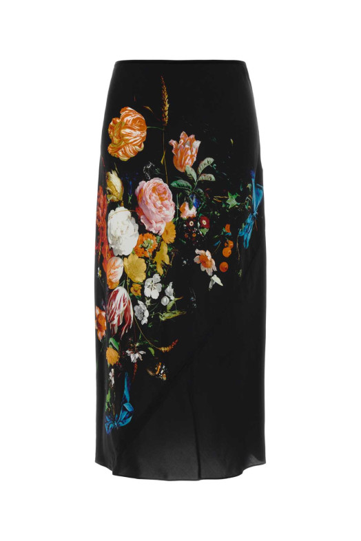 Black satin skirt DRIES VAN NOTEN (2620108024087)