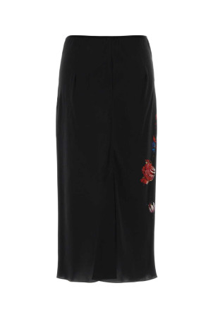 Black satin skirt DRIES VAN NOTEN (2620108024087)