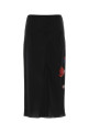 Black satin skirt DRIES VAN NOTEN (2620108024087)