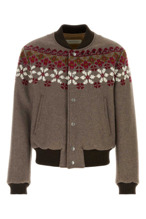 Mud wool blend Valtor bomber jacket DRIES VAN NOTEN (2620205294216)