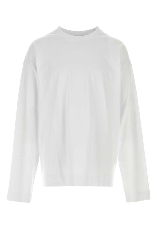 Белая хлопковая футболка Hegland оверсайз DRIES VAN NOTEN (2620211084603)