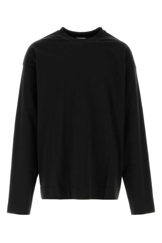 Черная хлопковая футболка Hegland оверсайз DRIES VAN NOTEN (2620211084603)
