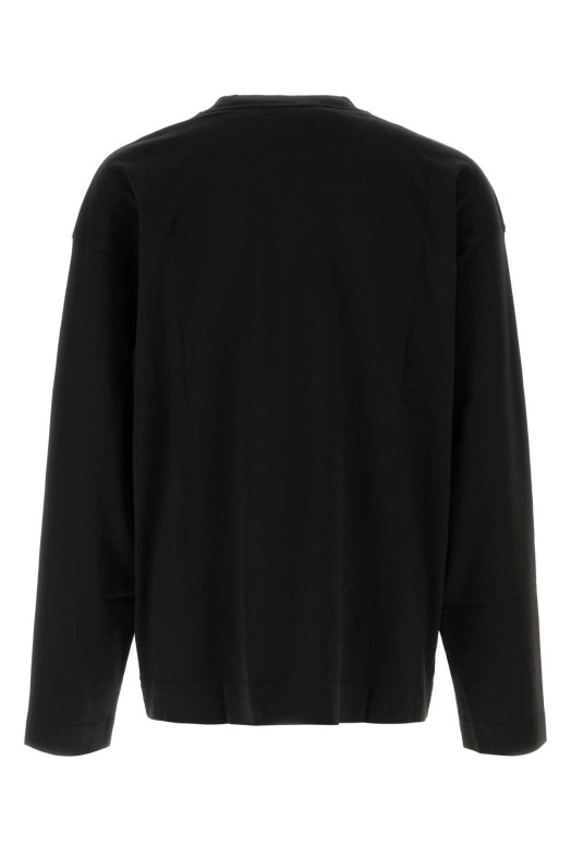 Черная хлопковая футболка Hegland оверсайз DRIES VAN NOTEN (2620211084603)