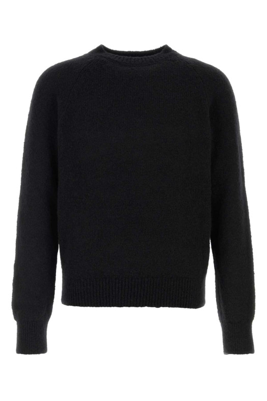 Black alpaca blend Melbourne sweater DRIES VAN NOTEN (2620212294709)