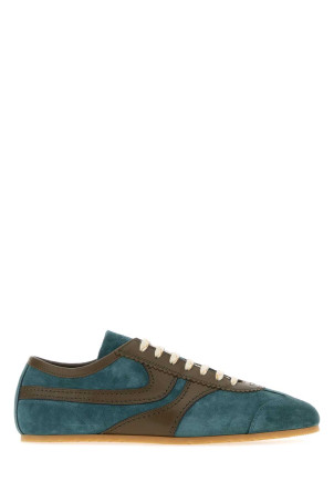 Two-tone suede and leather sneakers Pink DRIES VAN NOTEN (2620217000132)
