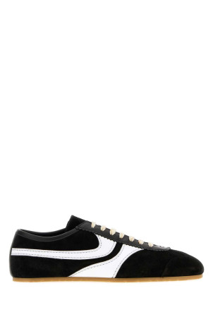 Two-tone leather and suede sneakers DRIES VAN NOTEN (2620217000133)