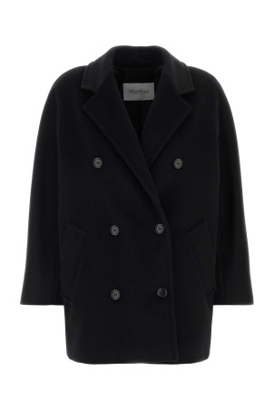 Black wool blend Rebus coat Blue MAX MARA (2621086021600)