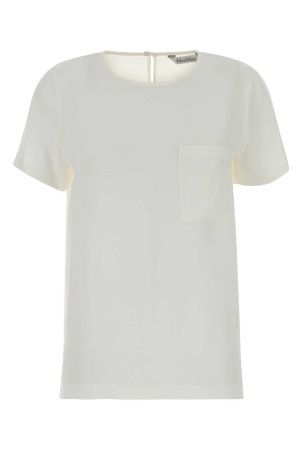 White silk Pagano t-shirt MAX MARA (2621116011600)
