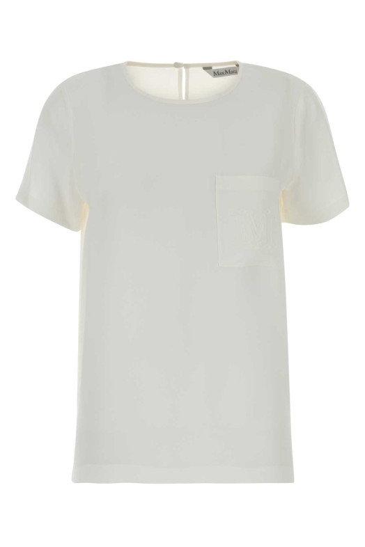 White silk Pagano t-shirt MAX MARA (2621116011600)