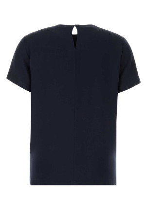 Navy blue silk Pagano t-shirt Blue MAX MARA (2621116011600)