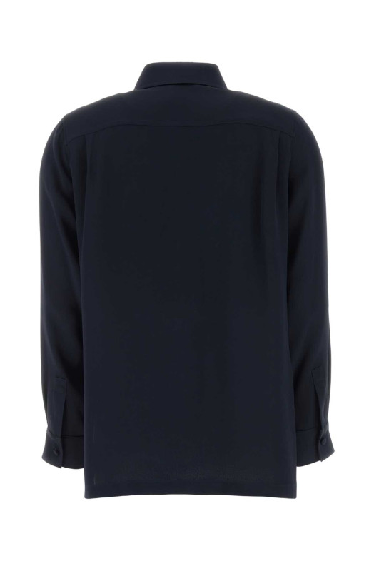 Navy blue silk Geranio shirt Blue MAX MARA (2621116021600)