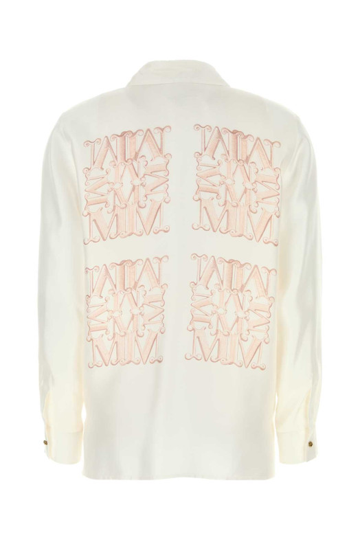 White silk Filtro blouse Blue MAX MARA (2621116051600)
