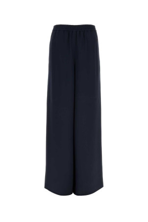 Navy blue silk Volonta wide-leg pant Blue MAX MARA (2621136021600)