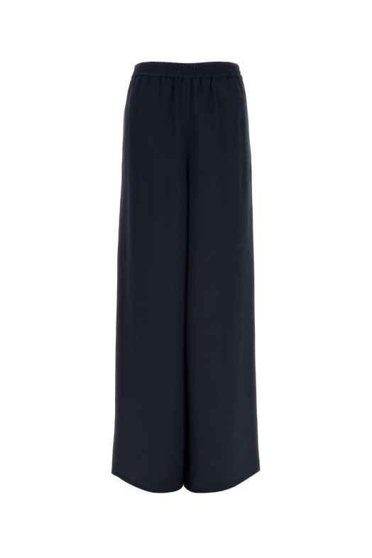 Navy blue silk Volonta wide-leg pant Blue MAX MARA (2621136021600)