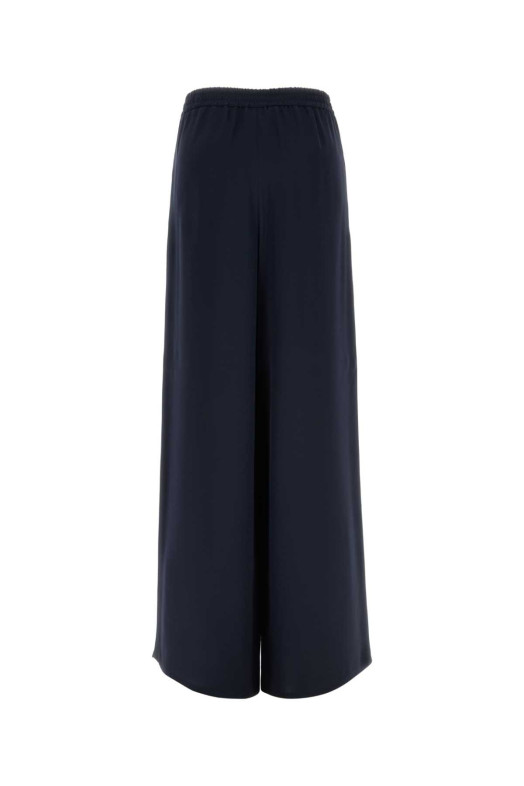Navy blue silk Volonta wide-leg pant Blue MAX MARA (2621136021600)