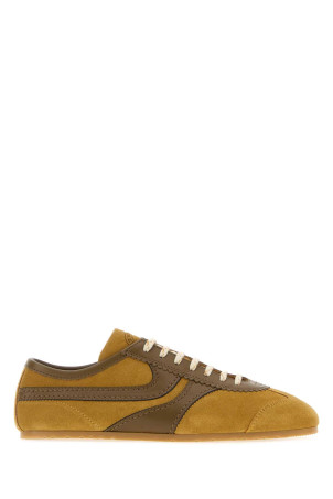 Mustard suede sneakers DRIES VAN NOTEN (2621317000132)