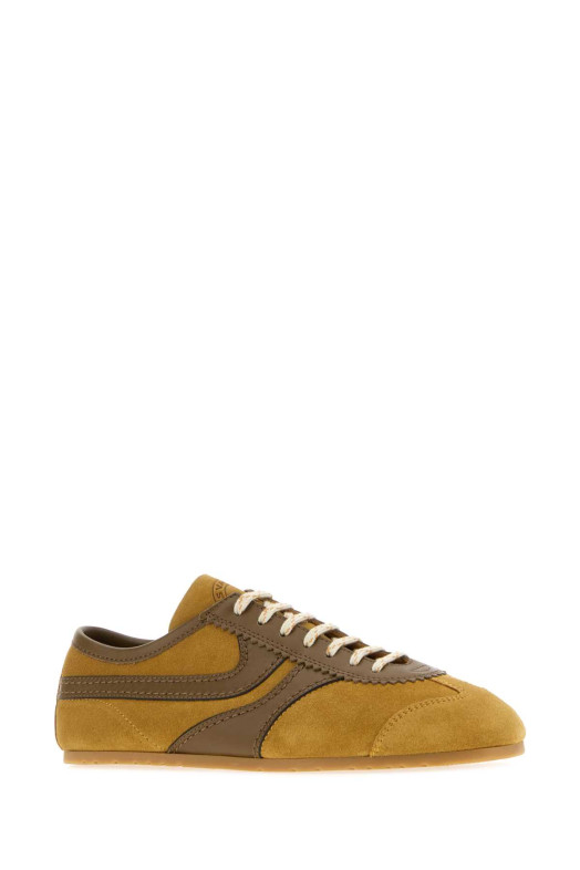 Mustard suede sneakers DRIES VAN NOTEN (2621317000132)