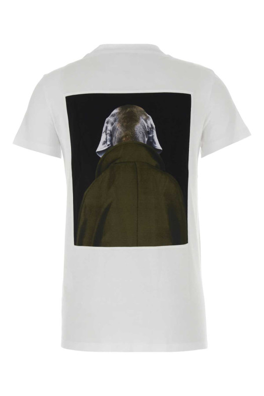 Біла бавовняна футболка Calca, зелена, MAX MARA (2621946071600)