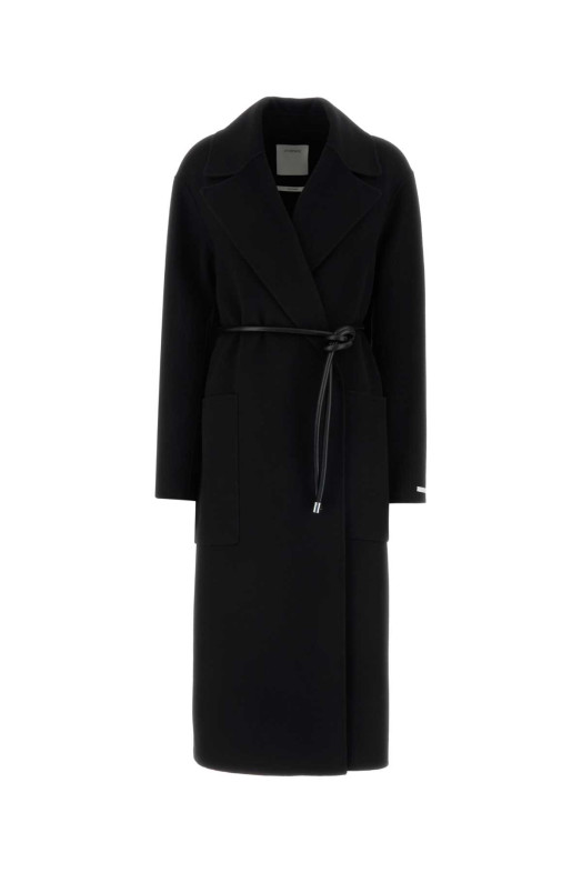 Черное шерстяное пальто Zannata от SPORTMAX (2622016011600)